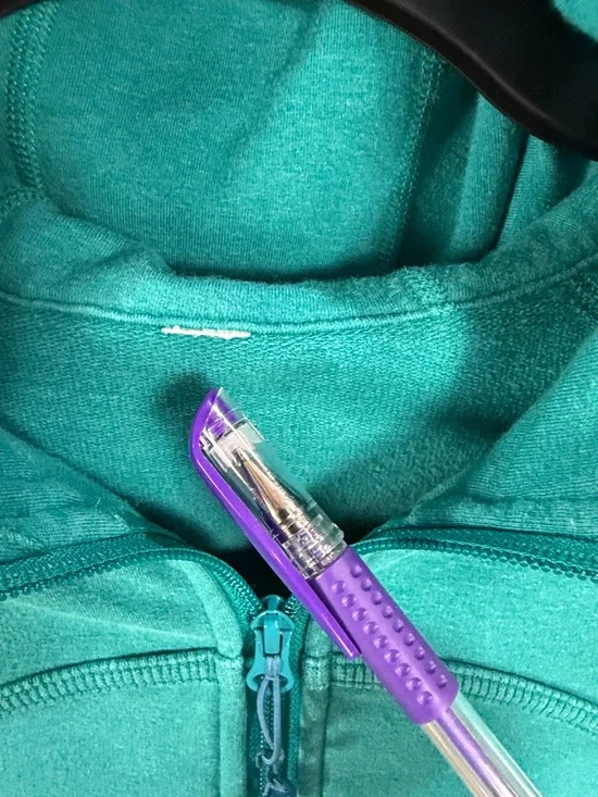 lululemon athletica Teal Hooded Full-Zip Jacket,Size 10. - Picture 9 of 15